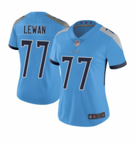 Wholesale Cheap Women\'s Light Blue Tennessee Titans #77 Taylor Lewan Vapor Untouchable Limited Stitched Football Jersey