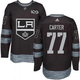 Wholesale Cheap Adidas Kings #77 Jeff Carter Black 1917-2017 100th Anniversary Stitched NHL Jersey