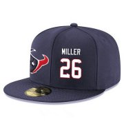 Wholesale Cheap Houston Texans #26 Lamar Miller Snapback Cap NFL Player Navy Blue with White Number Stitched Hat