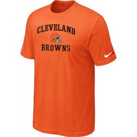 Wholesale Cheap Nike NFL Cleveland Browns Heart & Soul NFL T-Shirt Orange
