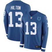 Wholesale Cheap Nike Colts #13 T.Y. Hilton Royal Blue Team Color Men's Stitched NFL Limited Therma Long Sleeve Jersey