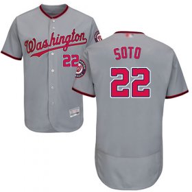 Wholesale Cheap Nationals #22 Juan Soto Grey Flexbase Authentic Collection Stitched MLB Jersey