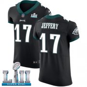 Wholesale Cheap Nike Eagles #17 Alshon Jeffery Black Alternate Super Bowl LII Men's Stitched NFL Vapor Untouchable Elite Jersey