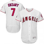 Wholesale Cheap Angels of Anaheim #7 Zack Cozart White Flexbase Authentic Collection Stitched MLB Jersey