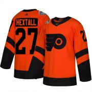 Wholesale Cheap Adidas Flyers #27 Ron Hextall Orange Authentic 2019 Stadium Series Stitched NHL Jersey