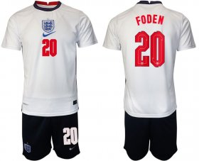 Wholesale Cheap Men 2020-2021 European Cup England home white 20 Nike Soccer Jersey