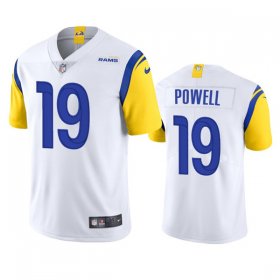 Wholesale Cheap Men\'s Los Angeles Rams #19 Brandon Powell White Vapor Untouchable Limited Stitched Football Jersey