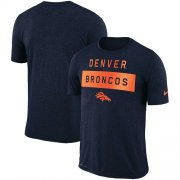 Wholesale Cheap Men's Denver Broncos Nike Navy Sideline Legend Lift Performance T-Shirt