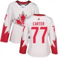 Wholesale Cheap Team Canada #77 Jeff Carter White 2016 World Cup Women's Stitched NHL Jersey