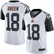 Wholesale Cheap Nike Bengals #18 A.J. Green White Men's Stitched NFL Limited Rush Jersey