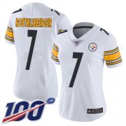 Wholesale Cheap Nike Steelers #7 Ben Roethlisberger White Women's Stitched NFL 100th Season Vapor Limited Jersey