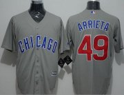 Wholesale Cheap Cubs #49 Jake Arrieta Grey New Cool Base Stitched MLB Jersey