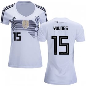 Wholesale Cheap Women\'s Germany #15 Younes White Home Soccer Country Jersey