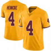 Wholesale Cheap Men's Taylor Heinicke Washington Football Team No.4 Limited Color Rush Jersey - Gold