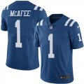 Wholesale Cheap Nike Colts #1 Pat McAfee Royal Blue Men's Stitched NFL Limited Rush Jersey