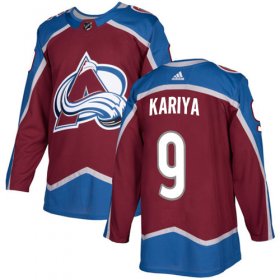 Wholesale Cheap Adidas Avalanche #9 Paul Kariya Burgundy Home Authentic Stitched NHL Jersey