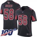 Wholesale Cheap Nike Cardinals #58 Jordan Hicks Black Men's Stitched NFL Limited Rush 100th Season Jersey