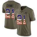 Wholesale Cheap Nike Panthers #21 Jeremy Chinn Olive/USA Flag Men's Stitched NFL Limited 2017 Salute To Service Jersey