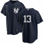 Wholesale Cheap New York Yankees #13 Joey Gallo Men's Nike Black Alternate MLB Jersey - No Name