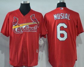 Wholesale Cheap Cardinals #6 Stan Musial Red New Cool Base Stitched MLB Jersey