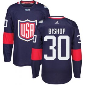 Wholesale Cheap Team USA #30 Ben Bishop Navy Blue 2016 World Cup Stitched Youth NHL Jersey
