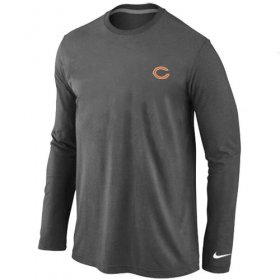 Wholesale Cheap Nike Chicago Bears Sideline Legend Authentic Logo Long Sleeve T-Shirt Dark Grey