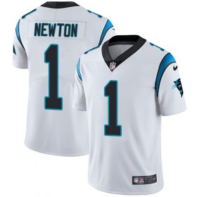Wholesale Cheap Nike Panthers #1 Cam Newton White Men\'s Stitched NFL Vapor Untouchable Limited Jersey