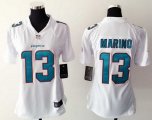 Wholesale Cheap Nike Dolphins #13 Dan Marino White Women's Stitched NFL Elite Jersey