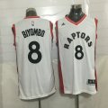 Wholesale Cheap Men's Toronto Raptors #8 Bismack Biyombo White New NBA Rev 30 Swingman Jersey