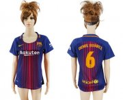 Wholesale Cheap Women's Barcelona #6 Denis Suarez Home Soccer Club Jersey