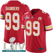 Wholesale Cheap Nike Chiefs #99 Khalen Saunders Red Super Bowl LIV 2020 Team Color Men's Stitched NFL Vapor Untouchable Limited Jersey