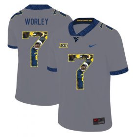 Wholesale Cheap West Virginia Mountaineers 7 Daryl Worley Gray Fashion College Football Jersey