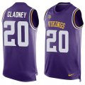 Wholesale Cheap Nike Vikings #20 Jeff Gladney Purple Team Color Men's Stitched NFL Limited Tank Top Jersey