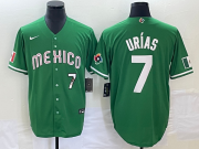 Wholesale Cheap Men's Mexico Baseball #7 Julio Urias Number Green 2023 World Baseball Classic Stitched Jersey4
