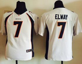 Wholesale Cheap Nike Broncos #7 John Elway White Youth Stitched NFL New Elite Jersey