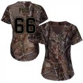 Wholesale Cheap Reds #66 Yasiel Puig Camo Realtree Collection Cool Base Women's Stitched MLB Jersey