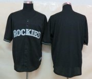 Wholesale Cheap Rockies Blank Black Fashion Stitched MLB Jersey
