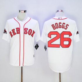 Wholesale Cheap Red Sox #26 Wade Boggs White New Cool Base 2018 World Series Champions Stitched MLB Jersey