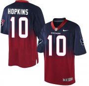 Wholesale Cheap Nike Texans #10 DeAndre Hopkins Navy Blue/Red Men's Stitched NFL Elite Fadeaway Fashion Jersey