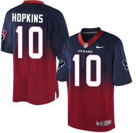 Wholesale Cheap Nike Texans #10 DeAndre Hopkins Navy Blue/Red Men\'s Stitched NFL Elite Fadeaway Fashion Jersey