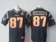 Wholesale Cheap Nike Patriots #87 Rob Gronkowski Navy Blue Team Color Super Bowl 50 Collection Men's Stitched NFL Elite Jersey