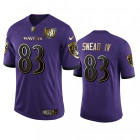 Wholesale Cheap Baltimore Ravens #83 Willie Snead IV Men\'s Nike Purple Team 25th Season Golden Limited NFL Jersey