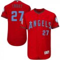 Wholesale Cheap Angels of Anaheim #27 Mike Trout Red Flexbase Authentic Collection Father's Day Stitched MLB Jersey