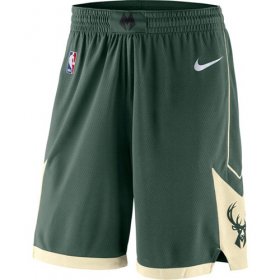 Wholesale Cheap Men\'s Milwaukee Bucks Nike Green Icon Swingman Basketball Shorts