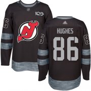 Wholesale Cheap Adidas Devils #86 Jack Hughes Black 1917-2017 100th Anniversary Stitched NHL Jersey
