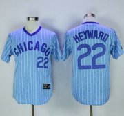 Wholesale Cheap Cubs #22 Jason Heyward Blue(White Strip) Cooperstown Throwback Stitched MLB Jersey