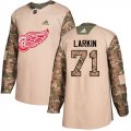 Wholesale Cheap Adidas Red Wings #71 Dylan Larkin Camo Authentic 2017 Veterans Day Stitched NHL Jersey