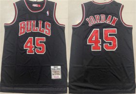 Cheap Men\'s Chicago Bulls #45 Michael Jordan Black 1994-95 Throwback Stitched Basketball Jersey