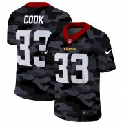 Cheap Minnesota Vikings #33 Dalvin Cook Men's Nike 2020 Black CAMO Vapor Untouchable Limited Stitched NFL Jersey