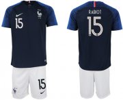 Wholesale Cheap France #15 Rabiot Home Soccer Country Jersey